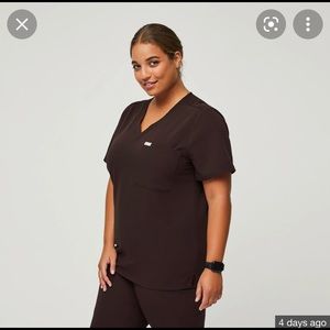 NWT FIGS LIMITED ED Espresso Catarina top (sm) and high waist Zamora (sm tall)